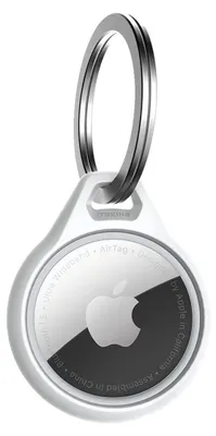 Produktbild von ITSkins AirCover Apple AirTag Hülle Flexibles TPU Schlüsselanhänger - Weiß