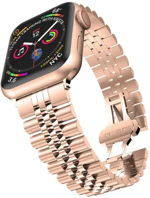 Produktbild von Strap-it Apple Watch 8 Jubilee Stahlband (Roségold)