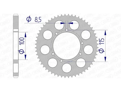 Produktbild von AFAM Kettenrad Alu Standard - 428