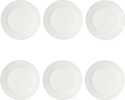 Produktbild von 6er Set Speiseteller TIFFANY WHITE weiß rund D. 26cm aus Porzellan Easy Life