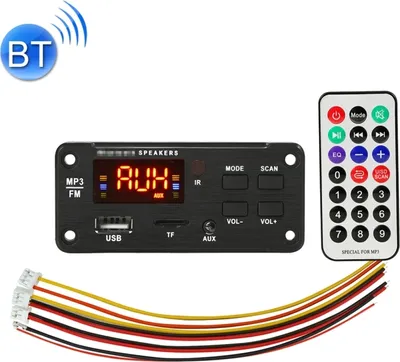 Obrázek produktu pro Car 12V barevný displej Bluetooth 5.0 Audio MP3 Player dekodér FM Radio TF Card USB 3.5mm AUX, s dálkovým ovládáním