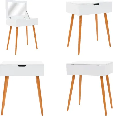 Obrázok produktu pre vidaXL Toaletný stolík so zrkadlom MDF 60 x 40 x 75 cm - Toaletný stolík - Toaletné stolíky - Kozmetické stolíky