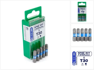 Obrázek produktu pro SPAX® 5000009192309 SPAX® T30 T-STAR  Plus Bits, 5 St.