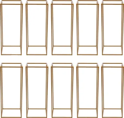 Obrázek produktu pro Stojan na květiny, 10dílná sada, geometrický design, zlatý