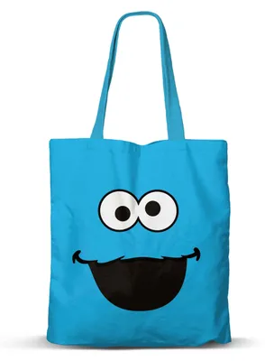 Zdjęcie produktu dla Torba na zakupy Sesame Street FAN z motywem twarzy Cookie Monster