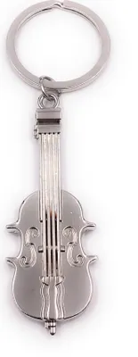 Produktbild von Onwomania Schlüsselanhänger Bass Cello Gitarre Metall Anhänger Charm