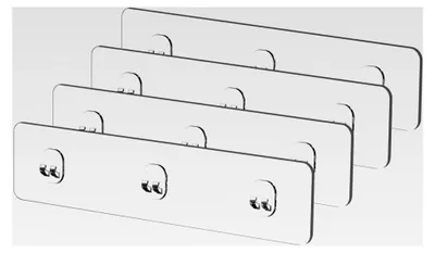Produktbild von Klebehaken für Duschkorb Regal - 4 Stück (7 x 22 cm)