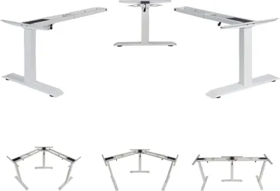 Produktbild von 3in1 Gestell HWC-D40, variables Tischgestell, elektrisch höhenverstellbar Memory 47kg  weiß