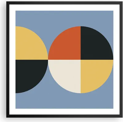 Produktbild von Gerahmtes Poster - Schwarzer Rahmen - Stück Geometrisch Rad - 60x60 cm - Wand Bild - Wanddeko - Wandbilder - Kunstposter - Wandposter - Bilderrahmen - Bilder - Kunstdruck - P2BAC60x60-4771