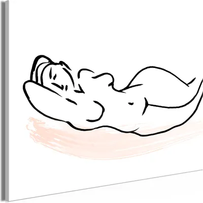 Produktbild von Italienischer Leinwand Leinwandbild - Sunbathing (1 Part) Wide 30x20 cm Menschen h-A-0130-b-a