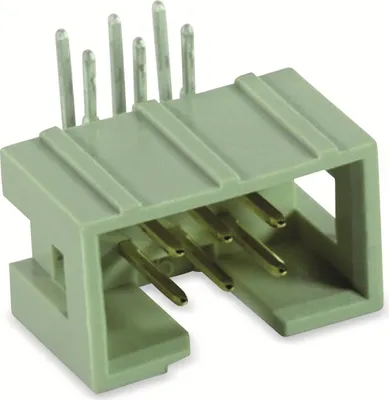 Produktbild von HARTING Wannenstiftleiste gewinkelt ohne Verriegelung, 09 18 510 6323, Kontakte 10