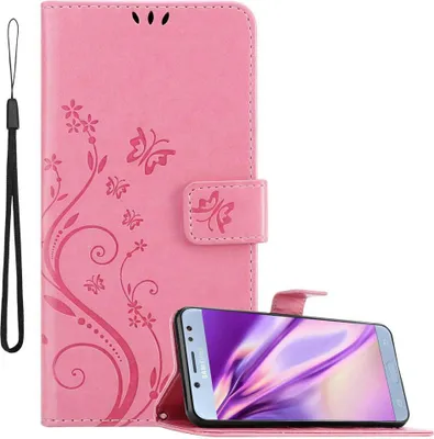Produktbild von Cadorabo Hülle für Samsung Galaxy J5 2017 Schutz Hülle in Rosa Schutzhülle Handy Hülle Etui Case Blumen Flower