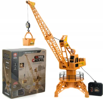 Immagine prodotto di Lolex | Gru elettrica gigante - 48 X 30 Cm - Rotazione di 360 gradi - Telecomando - Gru giocattolo