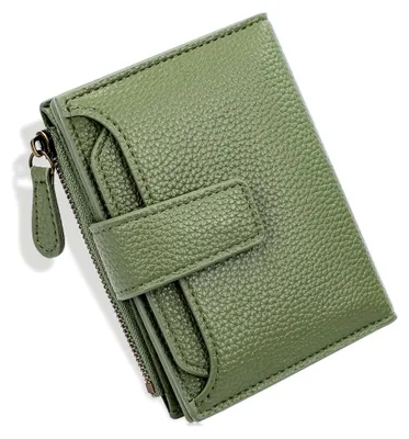 Produktbild von Portemonnaie Damen Geldbeutel Frauen Portemonnaie Mini Geldbörsen Klein Damen Grün für Frauen Klein Portmonee mit Ausweisfach und Kartenhüllen