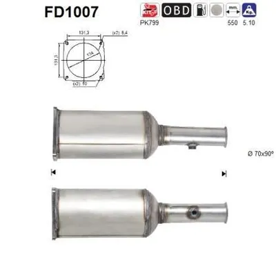 Obrázek produktu pro Filtr Pevných Částic Dpf Citroen C5 2.0Hdi Euro 4