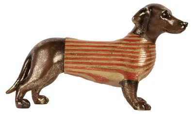 Produktbild von Clayre & Eef Dekorationsfigur Hund 40x11x24 cm Braun Kunststoff