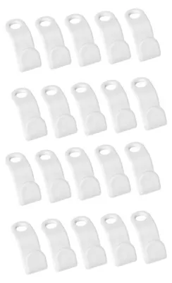 Image de Crochets, supports de fixation pour cintres, pour organiser la garde-robe, 20 pièces, blancs