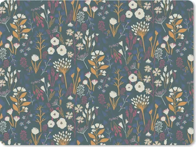 Produktbild von MuchoWow® Mauspad Mousepad Muster - Blumen 40x30 cm - Mousepads - Maus Mat - Pad - Mausunterlage - Anti Rutsch