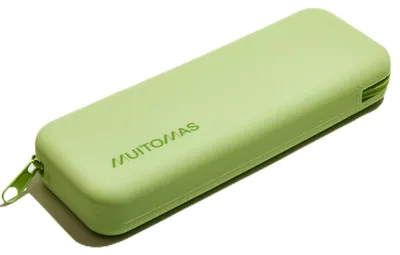 Zdjęcie produktu dla Muitomas SILPENCASEGN, Miękki piórnik, Silikon, Zielony, Monochromatyczny, Chłopak, dziewczyna, Zamek