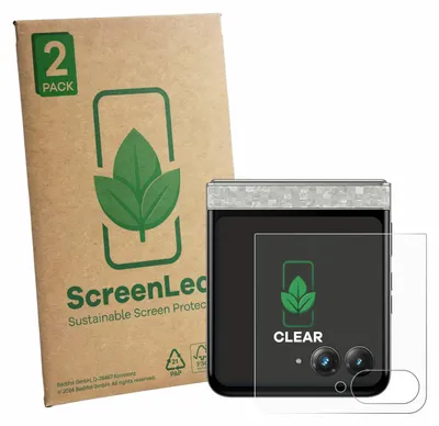 Produktbild von 2x ScreenLeaf Schutzfolie für Motorola Razr 70 (Hinteres Display) nachhaltiger Displayschutz Display Schutz Folie Klar Transparent