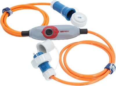 Produktbild von Personenschutzschalter KALLE PRCD-S+ Aquasafe IP68 H07BQ-F 3G 2,5 (PUR-Kabel) orange 1-Fach