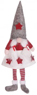 Produktbild von eCa KSN07 Weihnachtsdekoration „Wichtel“, 32 cm, grau