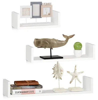 Immagine prodotto di Set di 3 mensole da parete in MDF, dal design moderno