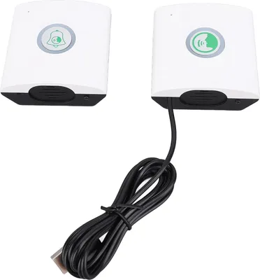 Zdjęcie produktu dla Dzwonek do drzwi USB z regulacją głośności Bezprzewodowy 2-drożny dzwonek domofonowy o dużym zasięgu do domu, mieszkania, biura Biały