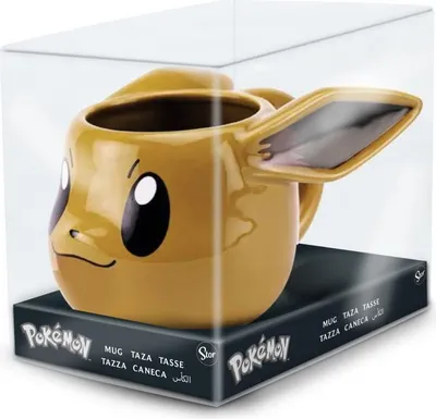 Image de JOOJEE Evoli 3D Tasse 500ml - Pokémon Merchandise, Tasse à café de haute qualité, Cadeau parfait pour les fans, Officiellement sous licence
