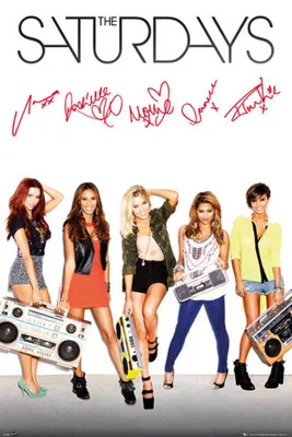 Produktbild von The Saturdays - Signatures - Musik - Poster Druck - Größe 61x91,5 cm