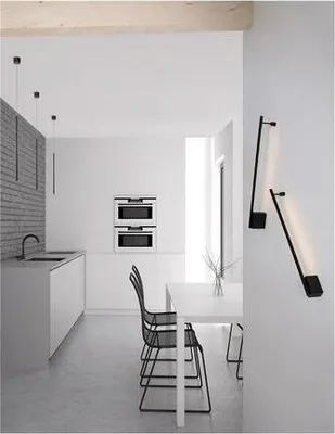 Produktbild von Nova Luce GROPIUS LED Wandleuchte Schwarz 10W Warmweiss 60x7x3,5cm 9081600