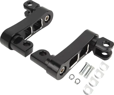 Immagine prodotto di Base per moto -Peg supporto autostradale 360° Estensione robusta e regolabile per il turismo bianco e nero