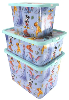 Produktbild von Spielzeugkiste 100 Jahre Disney Zeichentrickmotiv Stapelbox Aufbewahrungsbox