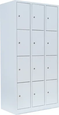 Produktbild von Schließfachschrank Wertfachschrank Fächerschrank Spind 12Fächer Lichtgrau 520430