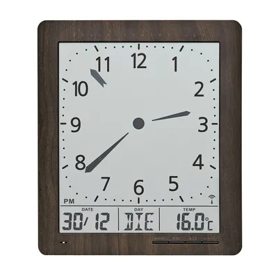 Obrázek produktu pro Moderní nástěnné hodiny s meteorologickou stanicí, plastové – AMS, model: F5893