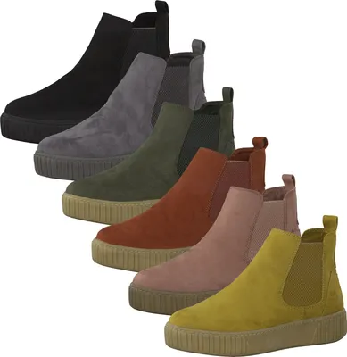 Produktbild von MARCO TOZZI Damen Chelsea Boots Stiefeletten Velouroptik 2-25454-35, Größe:41 EU, Farbe:Orange