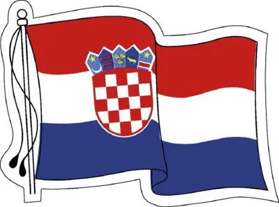 Produktbild von Aufkleber Autoaufkleber Länderfahne wehend - Croatia - Kroatien - 301340 - Gr. ca. 80mm x 60mm