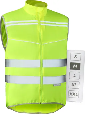 Produktbild von Prowiste Fahrradweste Herren & Damen – Hohe Sichtbarkeit in Neon Gelb & Reflektorstreifen – Atmungsaktiv (Mesh) – mit Rückentasche (DE/NL/SE/PL, Alphanumerisch, M, Regular, Regular)