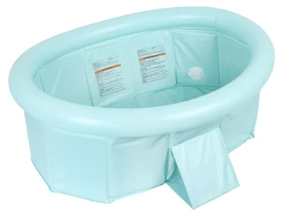 Produktbild von Faltbare Babybadewanne mit Aufblasbarem Rand, Grün