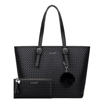 Produktbild von Businesstasche Damen Shopper Handtasche mit Geldbörse, Schlüsselanhänger, Klassisch Elegante, Groß Damen Schultertaschen, Geschenke für Frauen