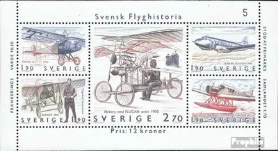 Produktbild von Briefmarken Schweden 1984 Mi Block12 (kompl.Ausg.) postfrisch Luftfahrt
