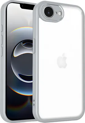 Obrázek produktu pro Pouzdro pro iPhone 16e/iPhone 17e průhledný zadní kryt s TPU rámečkem, odolné proti nárazům Šedá