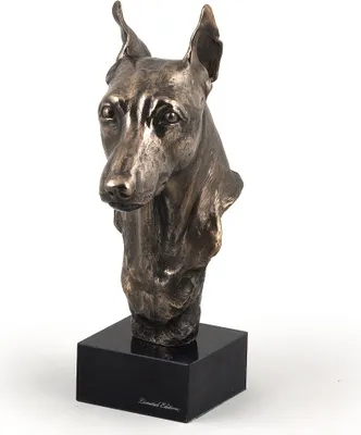 Image de Kleinspitz - Statue de chien, buste sur socle en pierre, statue, trophée pour exposition canine de la marque Art-Dog