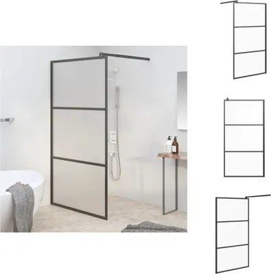 Obrázek produktu pro vidaXL Sprchová zástěna pro sprchový kout 100x195 cm ESG matná černá - Sprchové zástěny