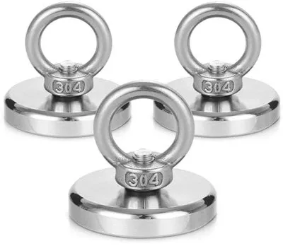 Produktbild von Famanu Neodymium-Oogmagneten mit hoher Zugkraft - 42 mm Durchmesser - 3 Stück