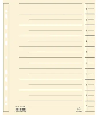 Produktbild von Exacompta 381550B Trennblätter-mit Perforation, chamois