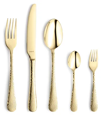 Obrázok produktu pre Sada príborov Kuppels, 30 kusov, CRYSTAL, champagne farba, s vyrytým vzorom