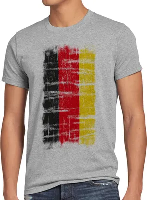 Produktbild von BaumwolleCloud Deutschland Vintage Flagge Herren T-Shirt EM WM Olympia