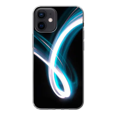 Produktbild von MuchoWow® Handyhülle Schutzhülle Hülle für iPhone 12 Hell - Blau - Abstrakt Silikon Softcase Handy Hülle - Schutzhülle