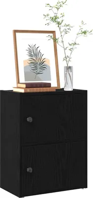 Productafbeelding van Maison Exclusive - Boekenkast, zwart, eikenlook, 40x24x52 cm, houtvezel